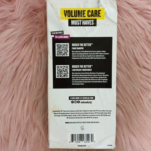 LIMITED EDITION!! BED HEAD TIGI FOAM SHAMPOO & CONDITIONER SET-2CT - Picture 2 of 3